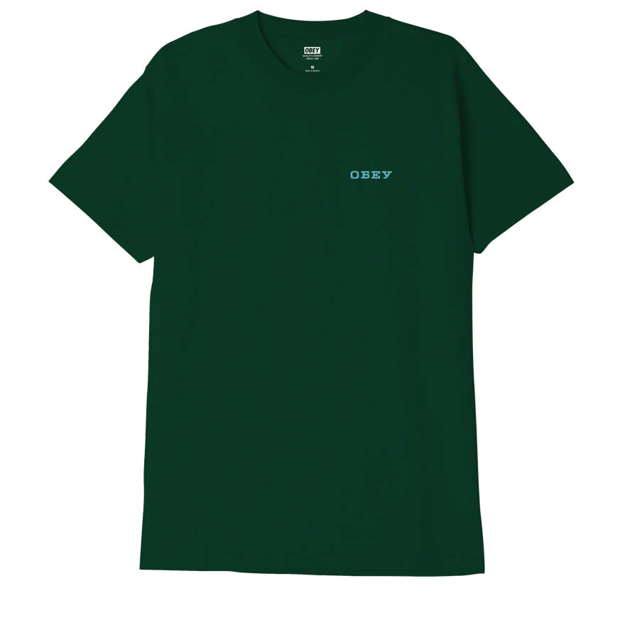 Obey Destruction And Construct Classic short sleeve T-Shirt 165263434 forest