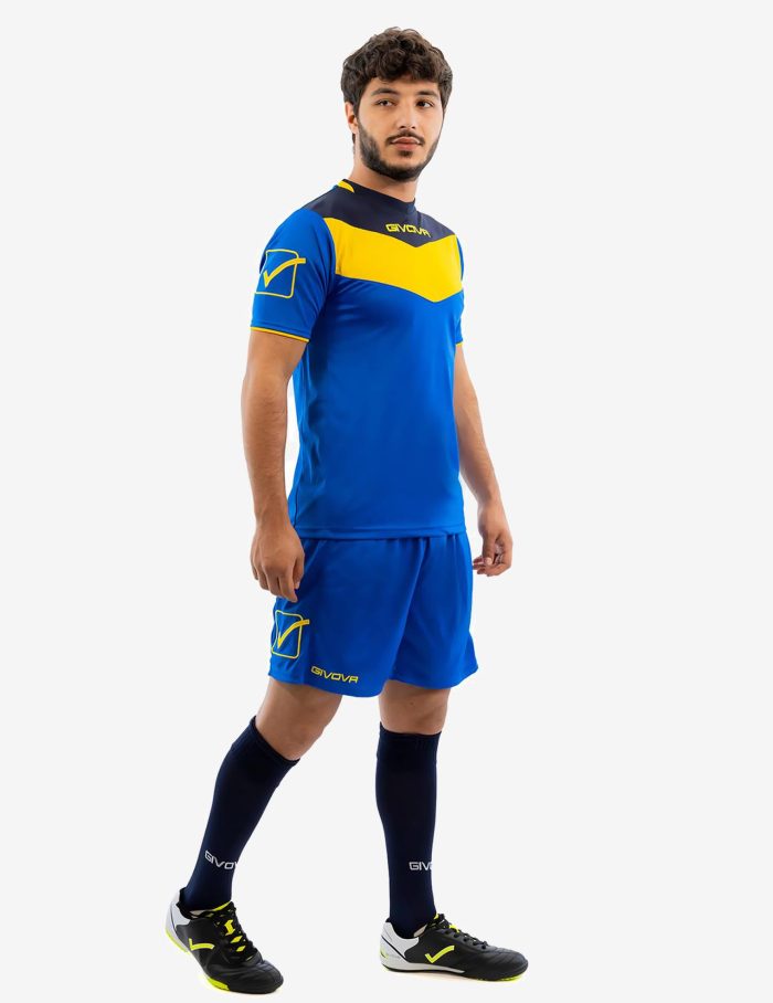 Givova Football kit Field kit, blue-yellow shirt and shorts