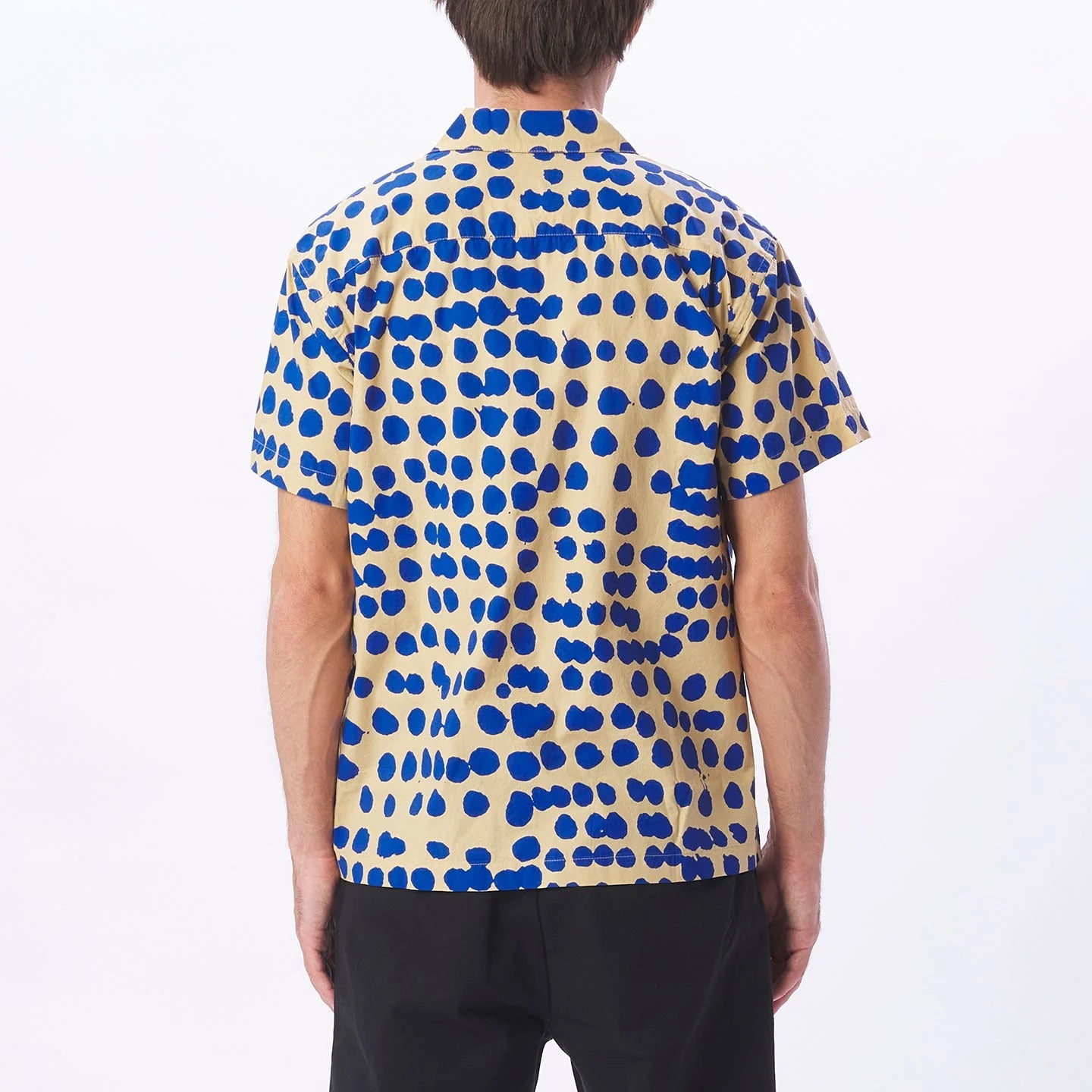 Obey short sleeve shirt in woven cotton Connect 181210386 irish cream multi