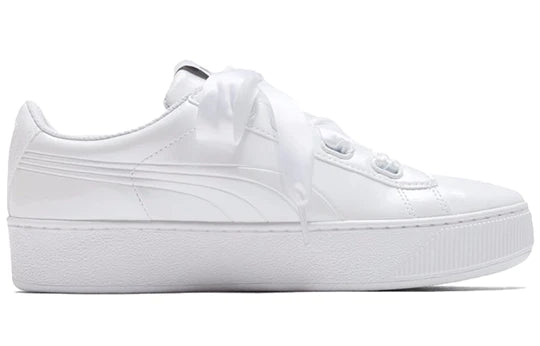 Puma women's wedge sneakers shoe Vikky Platform Ribbon 366419 02 white