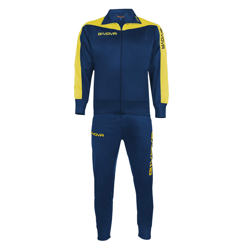 Givova Men's triacetate tracksuit Roma TR036 0407 blue yellow