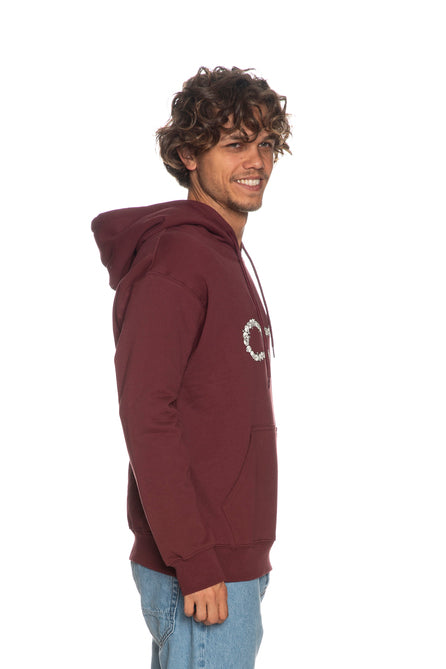 Propaganda Felpa Con Cappuccio XV Bones Hoodie 21FWPRFE559-14 bordeaux