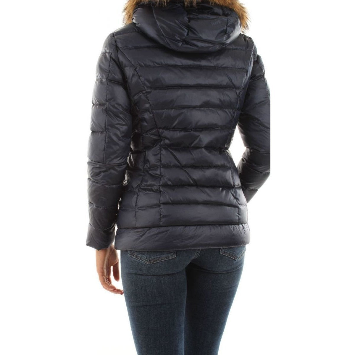 Bomboogie Women's iridescent nylon sateen down jacket GW798PTCSI297 poseidon blue