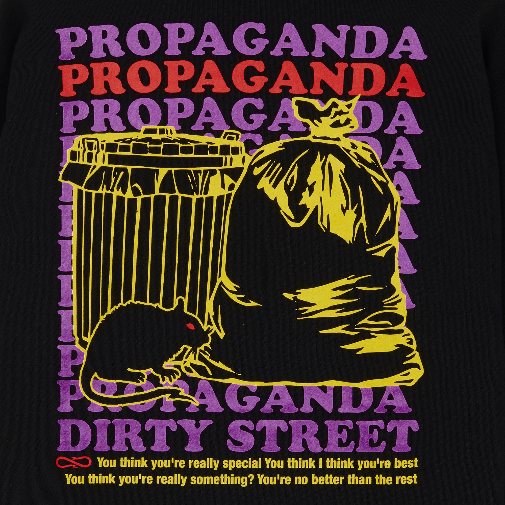 Propaganda felpa con cappuccio e tasca a marsupio Trash Hoodie 22FWPRFE758-01 black