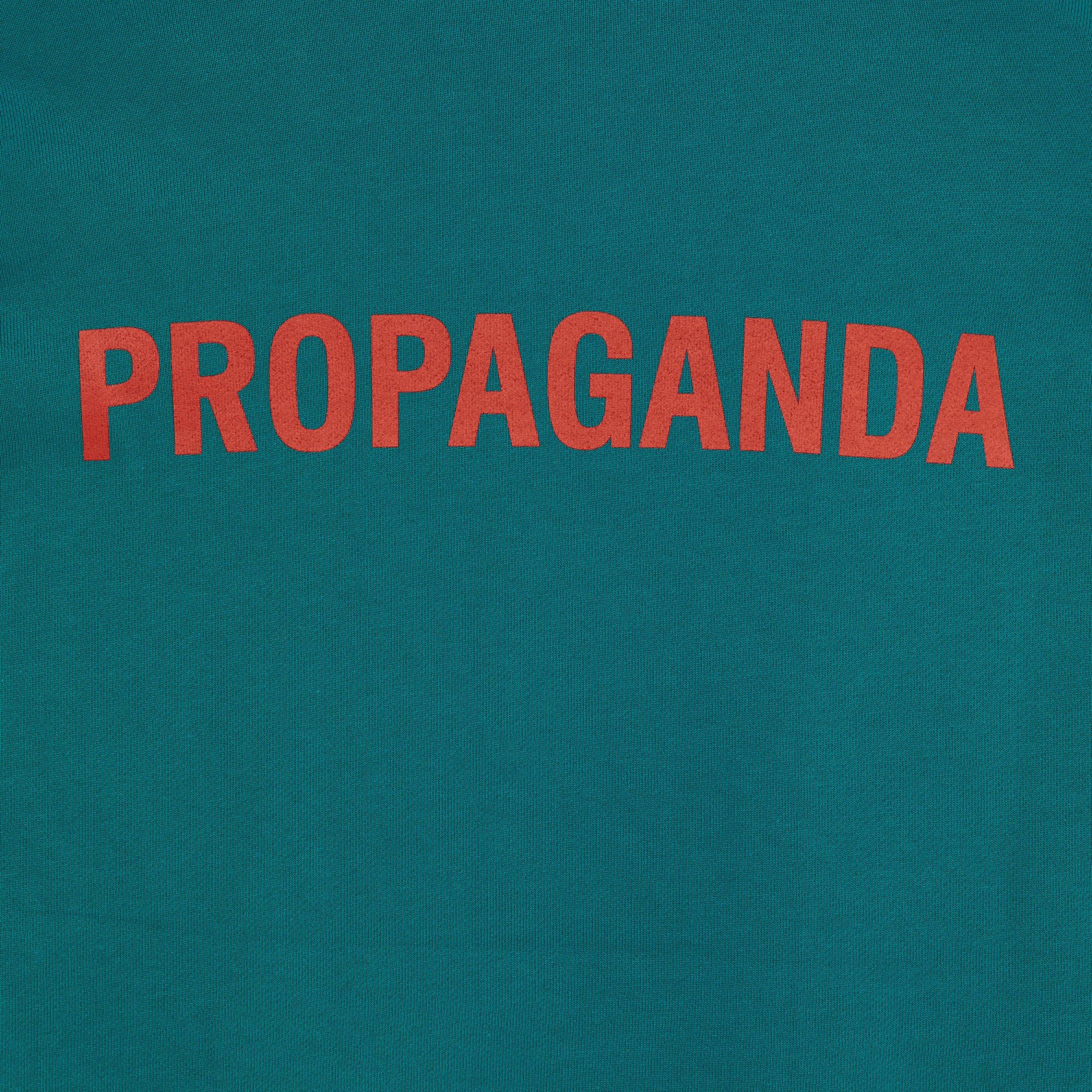 Propaganda Felpa con cappuccio e tasca a marsupio Logo Hoodie 22FWPRFE805-41 petrol