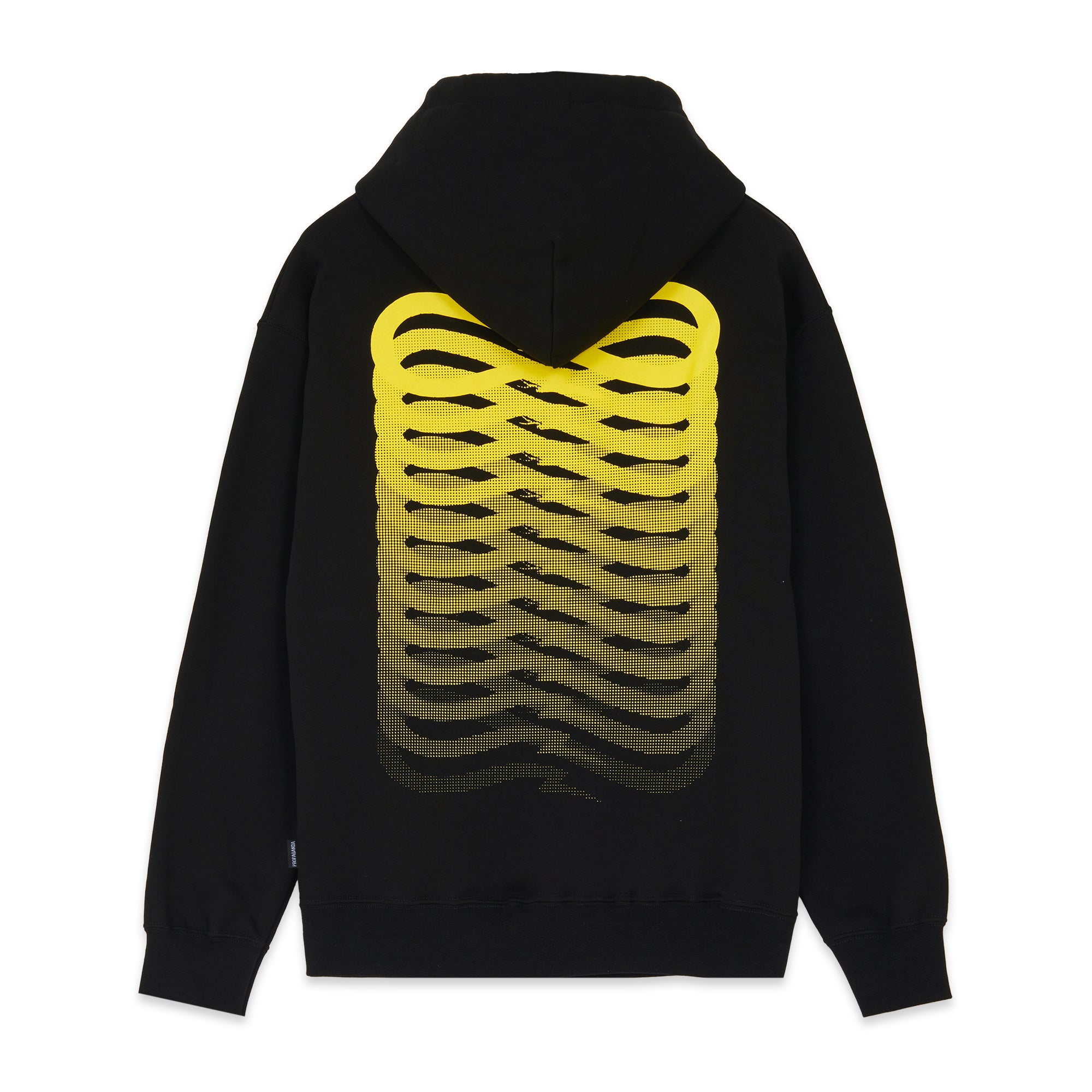 Propaganda Felpa da uomo con cappuccio e tasca a marsupio Ribs Hoodie 22FWPRFE818-01 nero