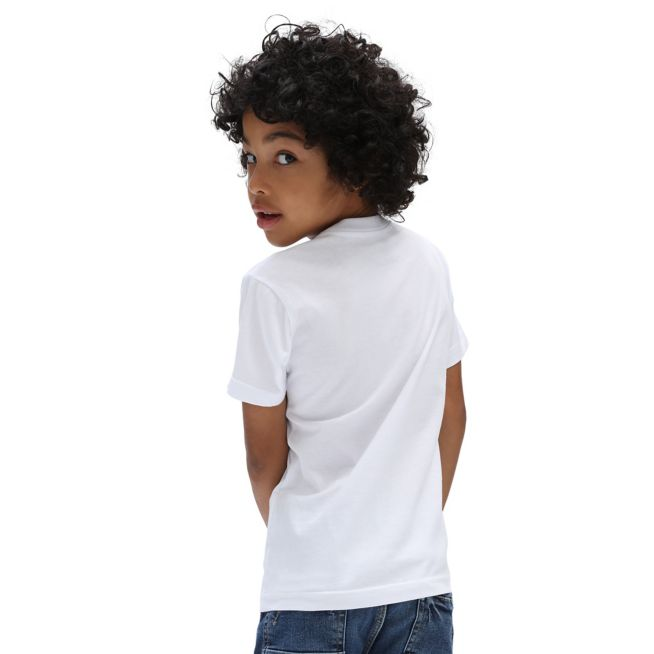 Vans maglietta manica corta da bambino Flame VN0A5KPFWHT bianco