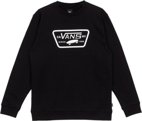 Vans felpa girocollo da uomo con logo Full Patch VA36L3BLK nero