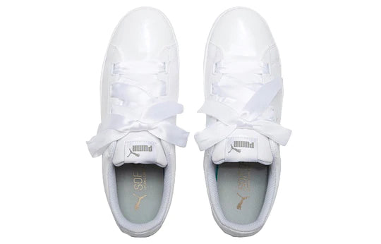 Puma women's wedge sneakers shoe Vikky Platform Ribbon 366419 02 white