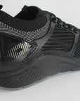 Scarpe da ginnastica Lotto Breeze UP T4037 nere da donna, vista prospetto esterno retro