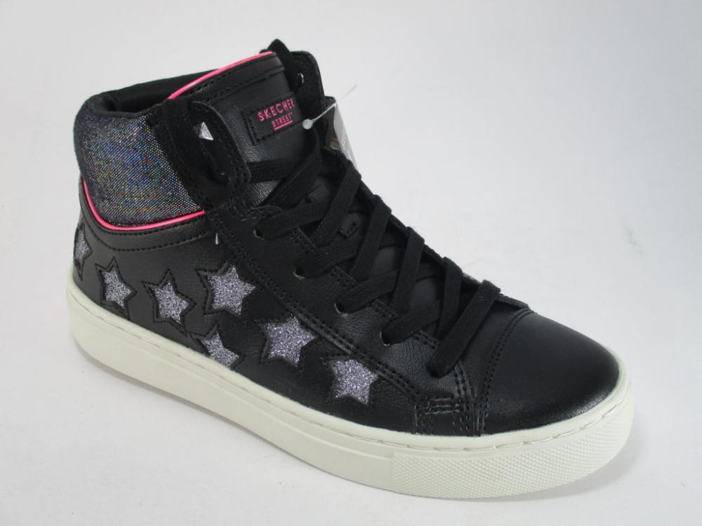 Skechers Sidestreet Funk It Out 84595L BKSL black-silver girls' sneakers shoe