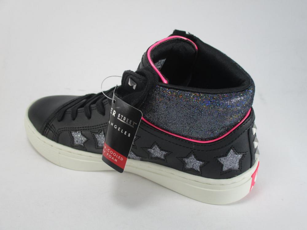 Skechers Sidestreet Funk It Out 84595L BKSL black-silver girls' sneakers shoe