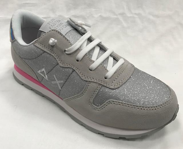 Sun 68 Ally glitter girls' sneakers shoe z30403 06 light grey