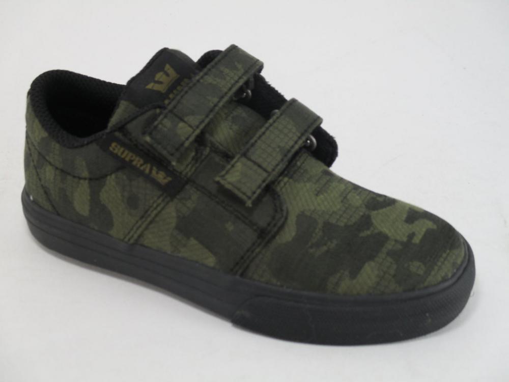Supra scarpa sneakers da ragazzo con velcro Stacks Vulc II V 55672 331 verde militare
