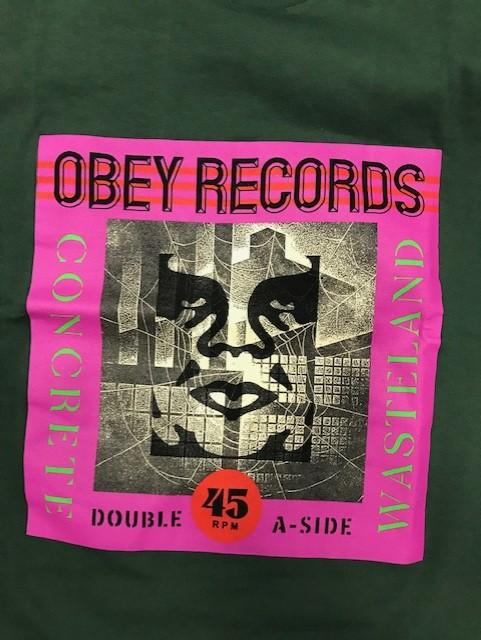 Obey CONCRETE WASTELAND short sleeve t-shirt 163082300 forest green