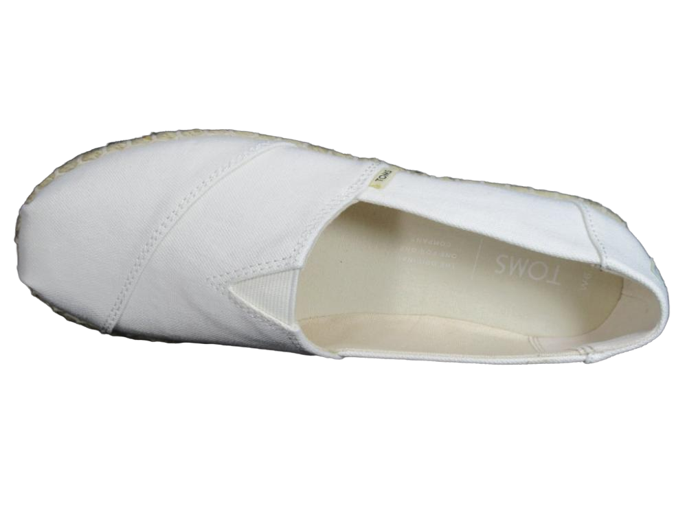 Toms scarpa in canvas con zeppa da donna Alpargata 10013814 bianco-corda