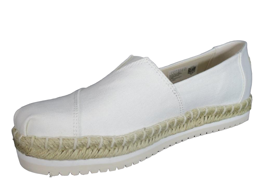 Toms scarpa in canvas con zeppa da donna Alpargata 10013814 bianco-corda