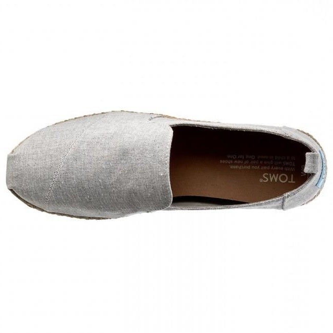 Toms scarpa in tela chambray Deconstructed Alpargata 10009838 grigio