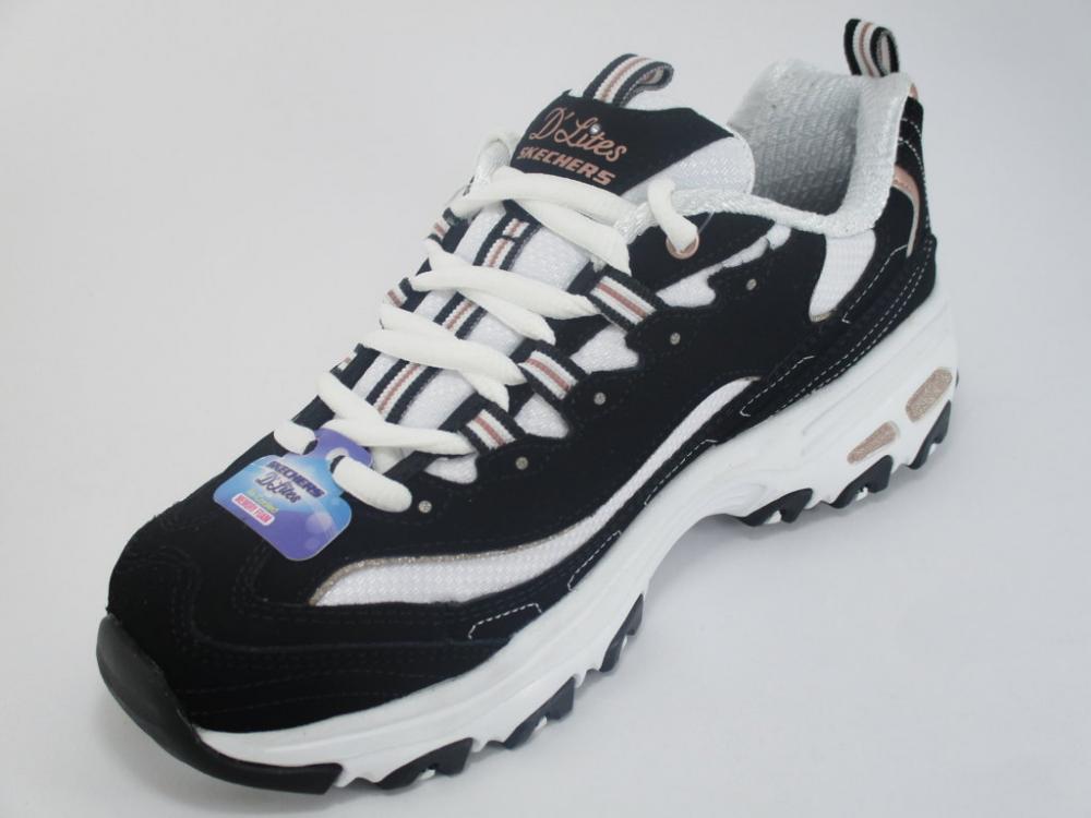 Skechers women's walking shoe D'Lites Devoted Fan 13154/BKRG black