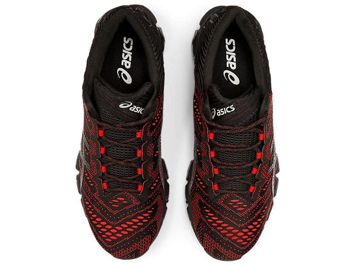 Asics scarpa sneakers da uomo Gel-Quantum 360 5 JCQ 1021A153-001 nero-rosso