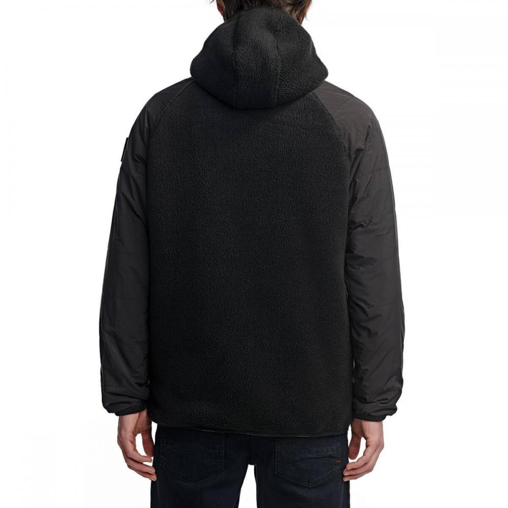 Globe giubbotto reversibile da uomo in Polartec GB02037000 nero coccio
