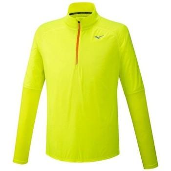 Mizuno men's half zip technical racing shirt ACTIVE HY AEROFLOW LS HZ SHIRT J2GC0525 44 safety yellow