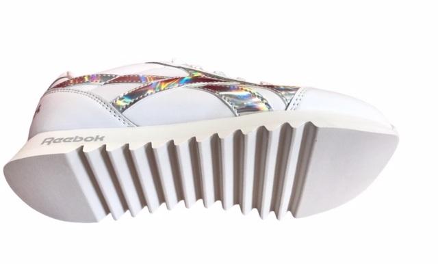 Reebok Royal CL Jog 2 Plat Kid FV1309 white-silver girls' sneakers shoe