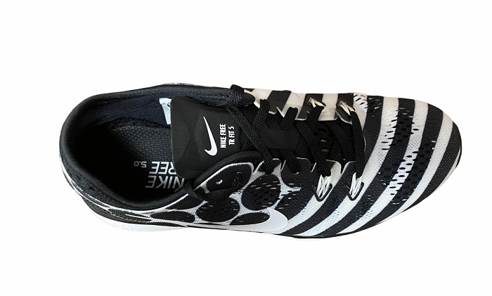 Nike women's running shoe W Free 5.0 TR Fit 5 PRT 704695 008 black white