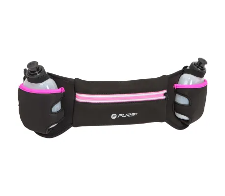 Pure 2Improve belt bag with water bottles for running Belt P2I201670 255560 black fuchsia