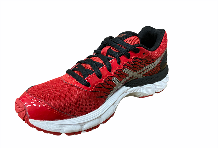 Asics running shoe for boys Gel Nimbus 18 C600N 2393 red-silver-black