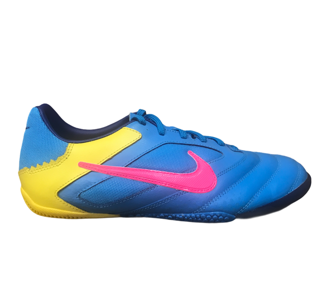 Nike men's indoor soccer shoe Elastico Pro 415121 467 blue pink yellow