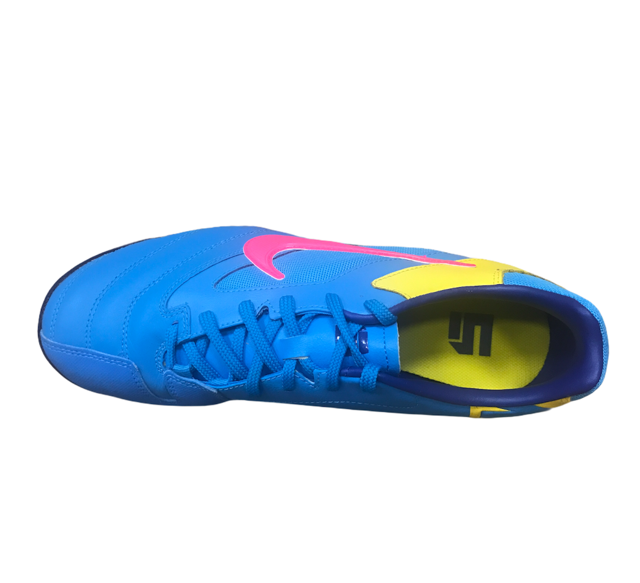 Nike men's indoor soccer shoe Elastico Pro 415121 467 blue pink yellow
