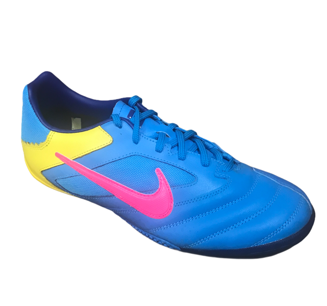 Nike men's indoor soccer shoe Elastico Pro 415121 467 blue pink yellow