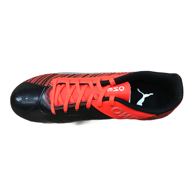 Puma men's football boot One 5.4 FG/AG 105605 01 black-red-silver