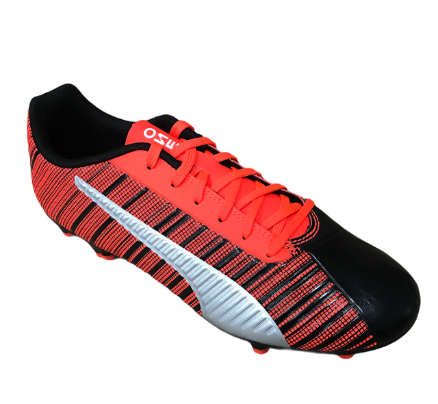 Puma men's football boot One 5.4 FG/AG 105605 01 black-red-silver