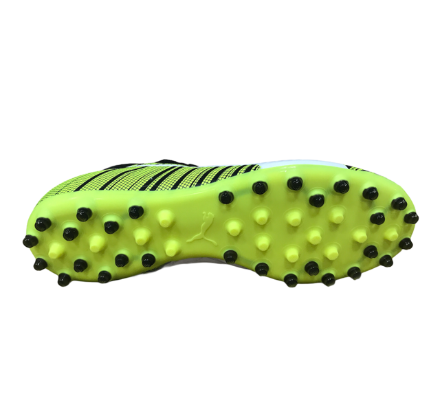 Puma scarpa da calcio da uomo One 5.3 MG 105646 02 bianco-nero-giallo