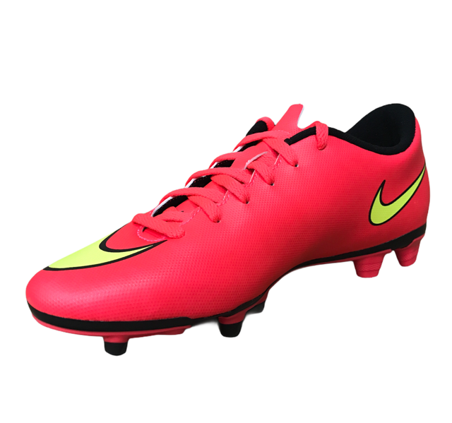 Nike men's football boot Mercurial Vortex II FG 651647 690 crimson yellow
