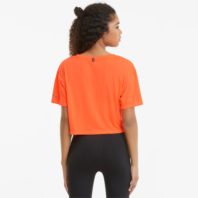 Puma t-shirt da running da donna Run Logo SS Tee 520174 01 arancione
