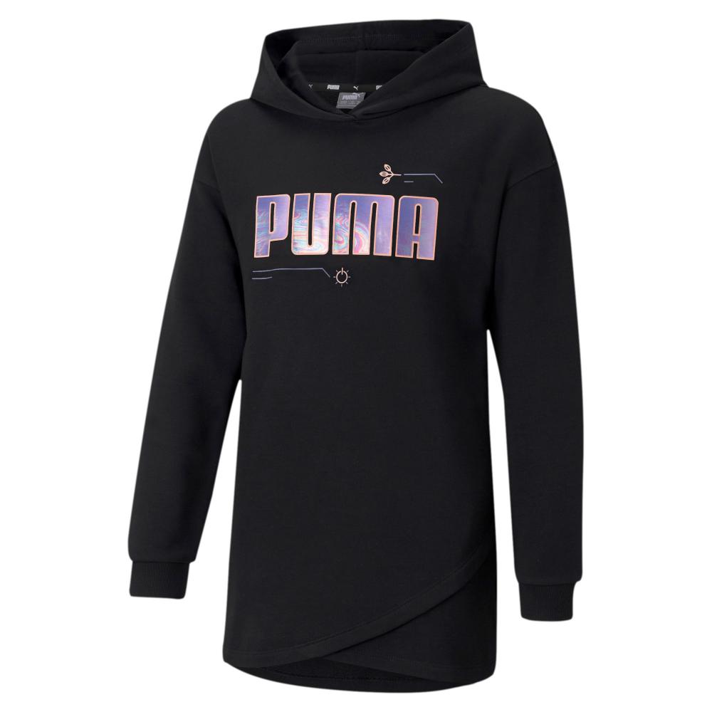 Puma girls' hooded sweatshirt dress Alpha Elongated TR 586175 01 black