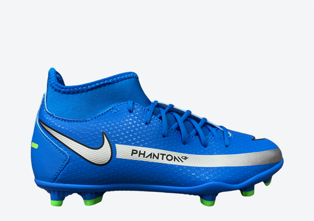 Nike football boot Phantom GT Club DF FG/MG Jr CW6727 400 light blue silver