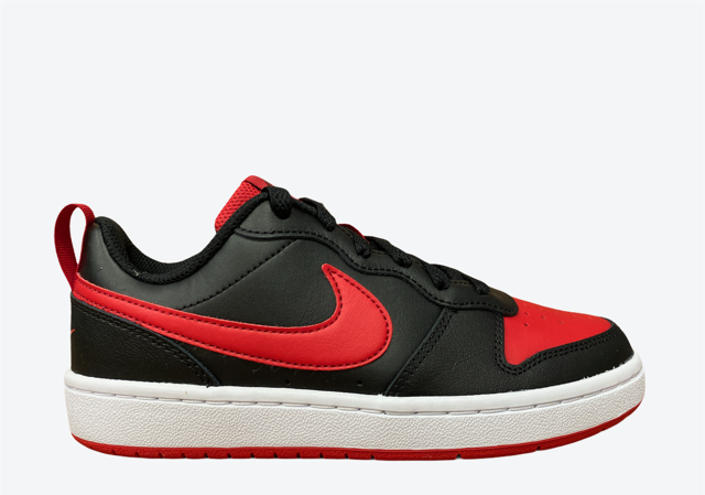 Nike boys sneakers shoe Court Borough Low BQ5448 007 black red