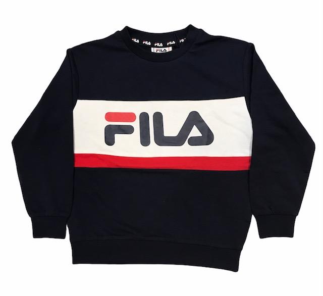 Fila felpa girocollo da bambino 689752 G06 blu