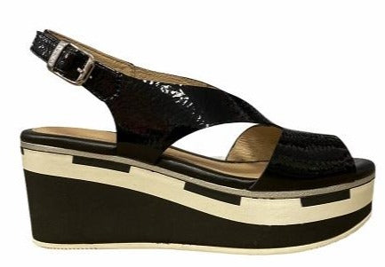 Stonefly sandalo da donna Diva 10 Patant Leather 213774 000 nero