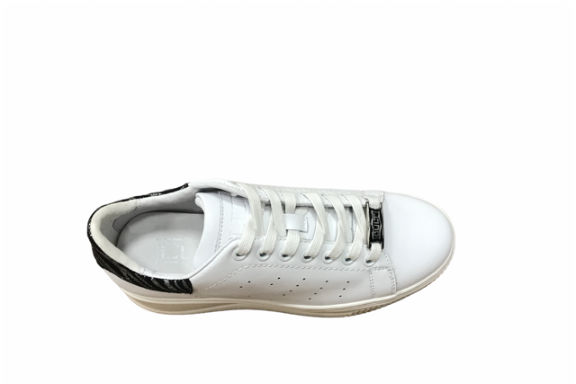 Cult shoe women's leather sneakers with wedge Perry 3162 Low glitter white zebra