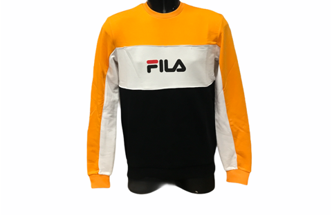 Fila Aqil Sweatshirt 688467 B091 black flame orange white