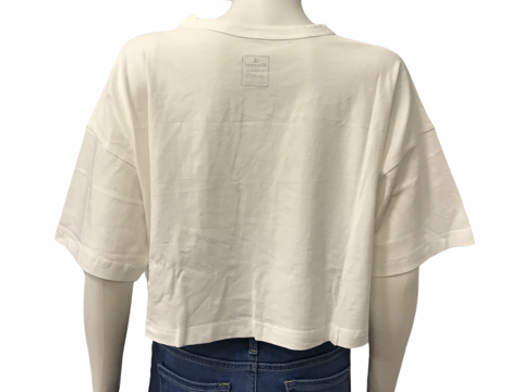 Champion women's short t-shirt Top Crop 112625 WHT white