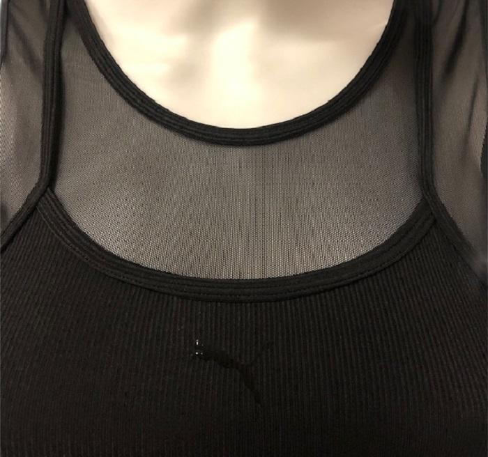 Puma women's sports tank top Studio LAYERED CROP TOP 520223 01 black