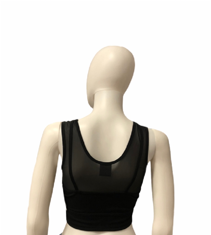 Puma women's sports tank top Studio LAYERED CROP TOP 520223 01 black