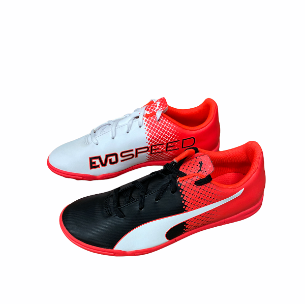 Puma scarpe da calcetto da ragazzo ecoSPEED 5.5 TT Jr 103630 03 rosso-nero-bianco