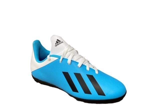Adidas boys' soccer shoe X 19.4 TF Jr F35347 white-light blue